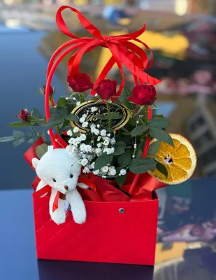 Çantada Mini Kırmızı Gül